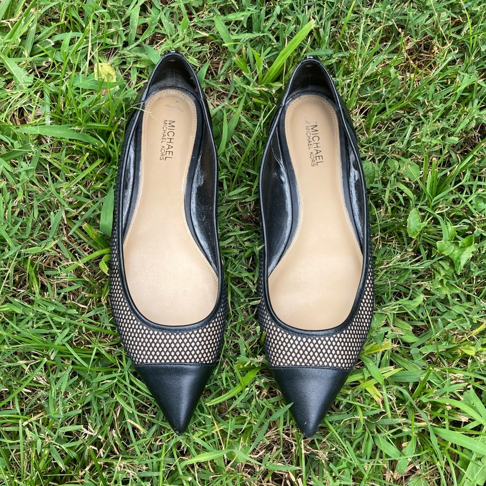 MICHAEL Michael Kors beige and black flats